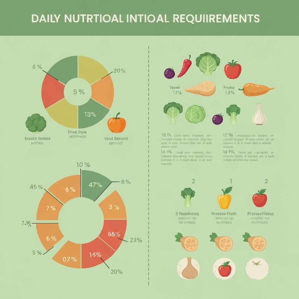 Daily nutritional needs infographic
